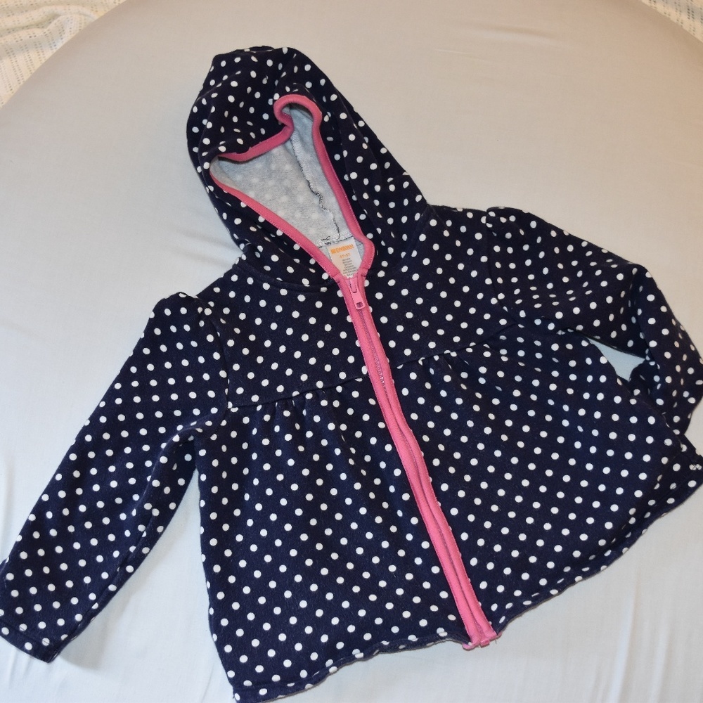 Girls Blue Jacket with Pockets and Hood